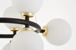 Arrediorg LAMPADA A SOSPENSIONE MODERNA MARSIADA W9 NERA E ORO