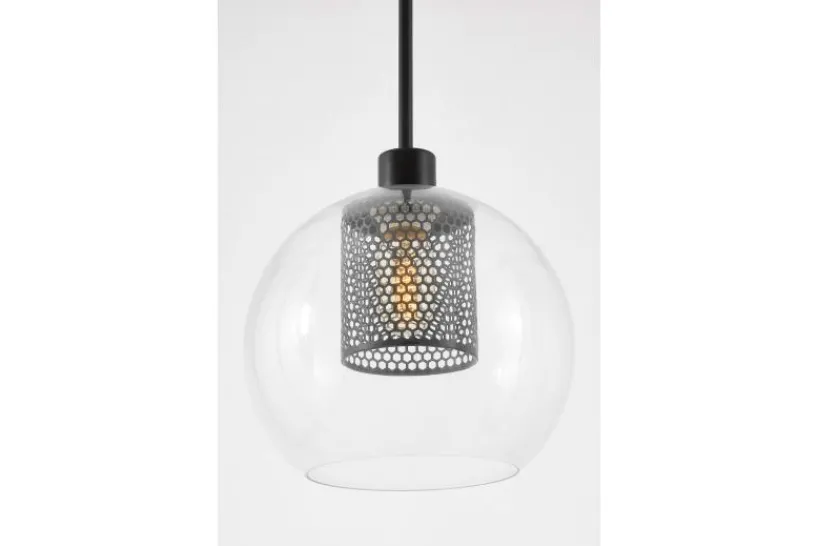 Arrediorg LAMPADA A SOSPENSIONE MODERNA NERA NET W1