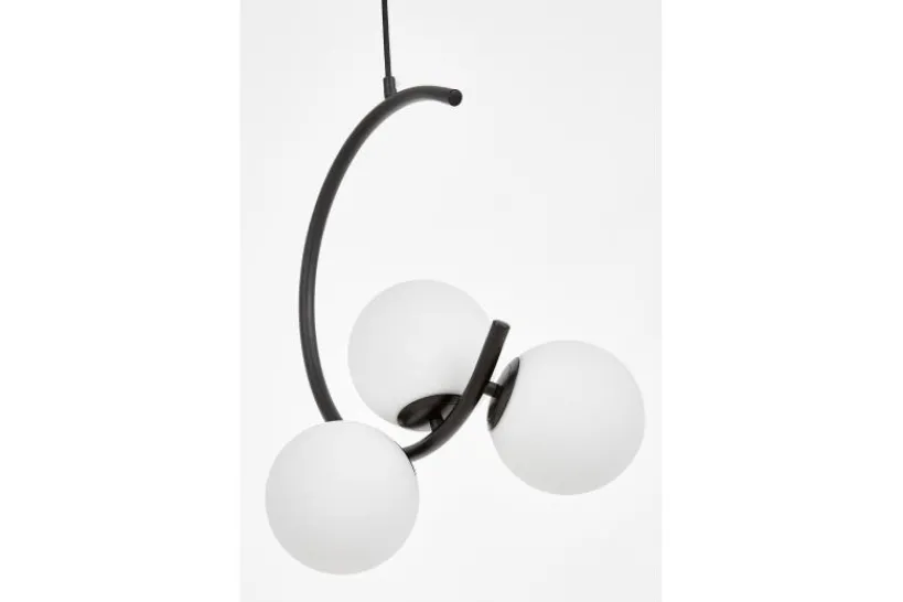 Arrediorg LAMPADA A SOSPENSIONE MODERNA NERA BONIO W3