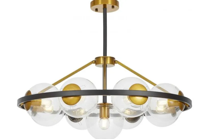 Arrediorg LAMPADA A SOSPENSIONE MODERNA NERO- DONZANO W9 PRO