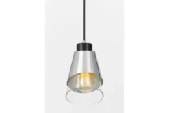 Arrediorg Lampada a sospensione moderna cono cromato FABRO W1