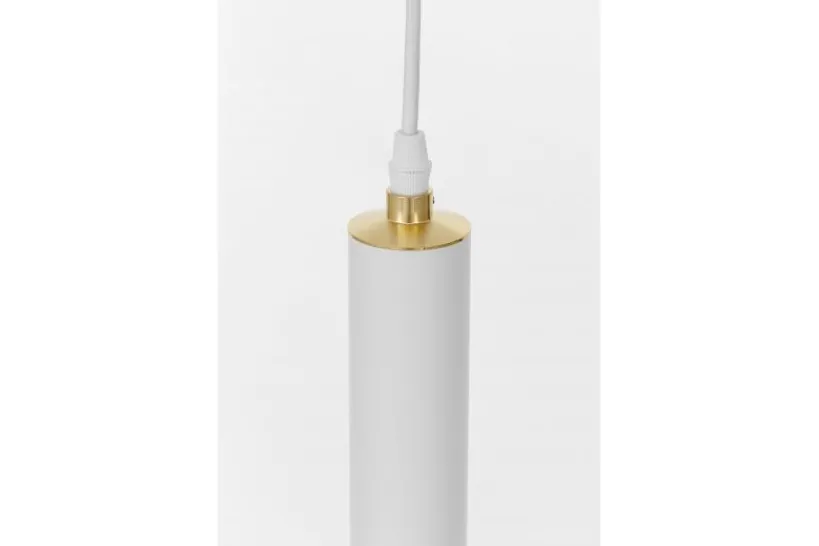 Arrediorg Lampada a sospensione moderna sfera bianca e oro FOLINO W1