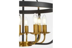 Arrediorg LAMPADA A SOSPENSIONE NERA E OTTONE BERLING W8