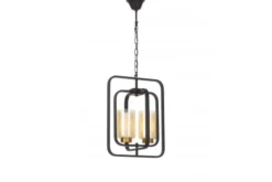 Arrediorg LAMPADA A SOSPENSIONE NERA E OTTONE CHICAGO W2