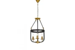 Arrediorg LAMPADA A SOSPENSIONE NERA E OTTONE BERLING W3
