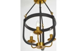 Arrediorg LAMPADA A SOSPENSIONE NERA E OTTONE BERLING W3