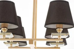 Arrediorg LAMPADA A SOSPENSIONE NERA E ORO LIMERA W6