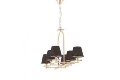 Arrediorg LAMPADA A SOSPENSIONE NERA E ORO LIMERA W6