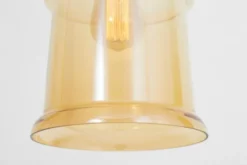 Arrediorg Lampada a sospensione ottone con paralume vetro MOLETTI D20
