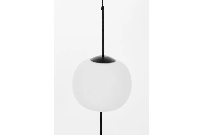 Arrediorg Lampada a sospensione palla bianca stelo metallo ALPINA D33