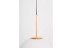 Arrediorg Lampada a sospensione sfera bianca oro caldo FREDICA W1