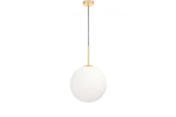 Arrediorg Lampada a sospensione sfera bianca oro caldo FREDICA W1