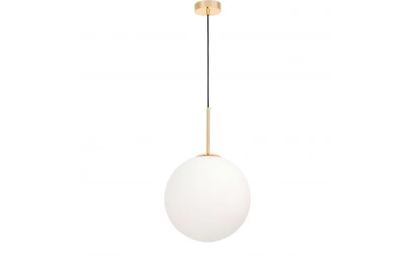 Arrediorg Lampada a sospensione sfera bianca oro caldo FREDICA W1