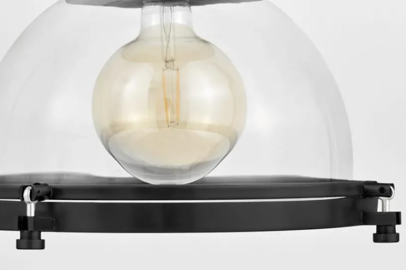 Arrediorg Lampada a sospensione stile industriale nera FALCO