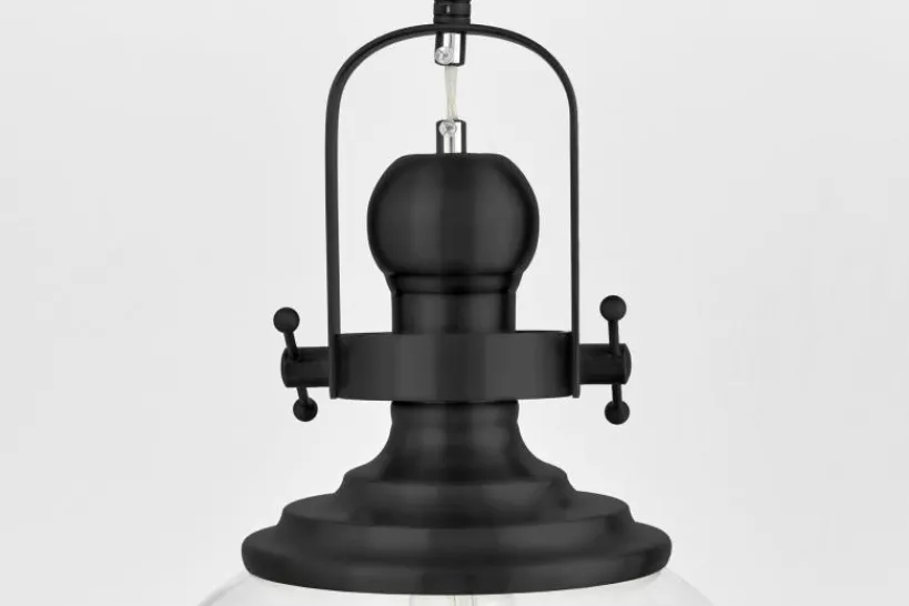 Arrediorg Lampada a sospensione stile industriale nera FALCO