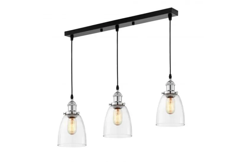 Arrediorg LAMPADA A SOSPENSIONE TRIPLA CROMO FABI W3 PRO