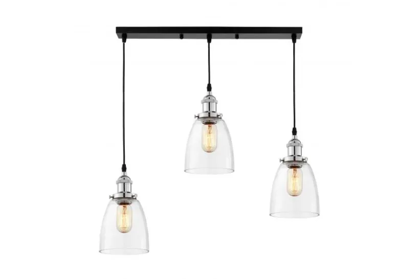 Arrediorg LAMPADA A SOSPENSIONE TRIPLA CROMO FABI W3 PRO