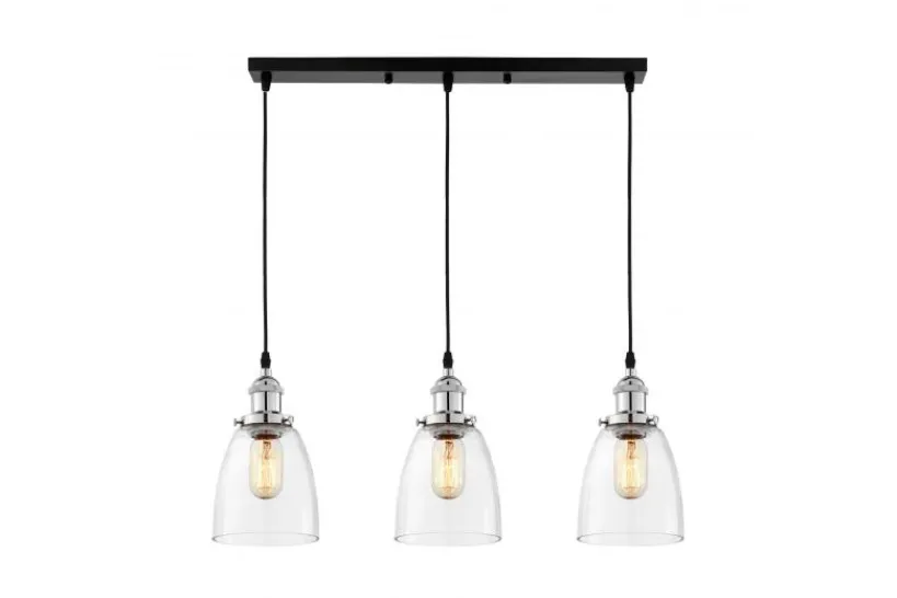 Arrediorg LAMPADA A SOSPENSIONE TRIPLA CROMO FABI W3 PRO