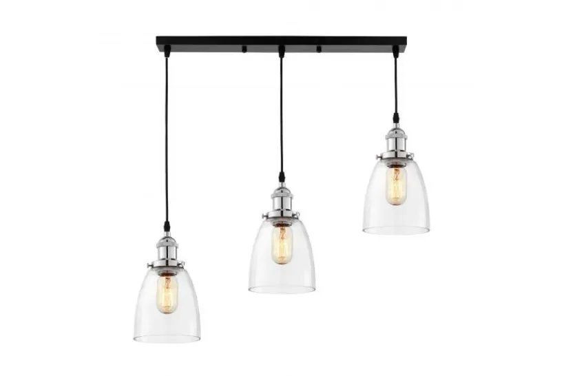 Arrediorg LAMPADA A SOSPENSIONE TRIPLA CROMO FABI W3 PRO
