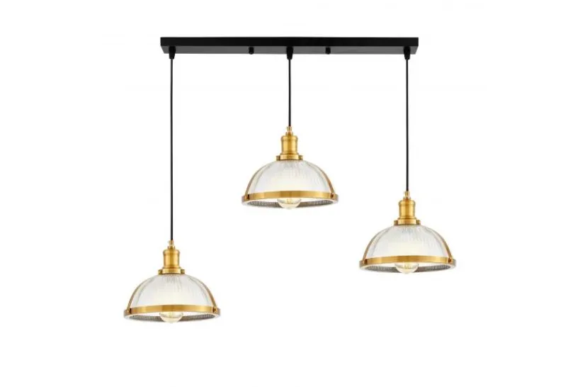 Arrediorg LAMPADA A SOSPENSIONE TRIPLA OTTONE BRICO W3 PRO