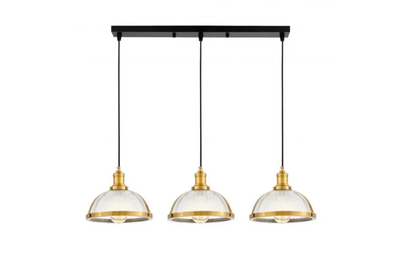 Arrediorg LAMPADA A SOSPENSIONE TRIPLA OTTONE BRICO W3 PRO