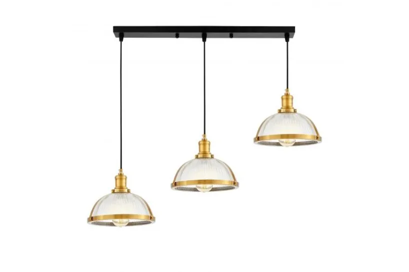 Arrediorg LAMPADA A SOSPENSIONE TRIPLA OTTONE BRICO W3 PRO