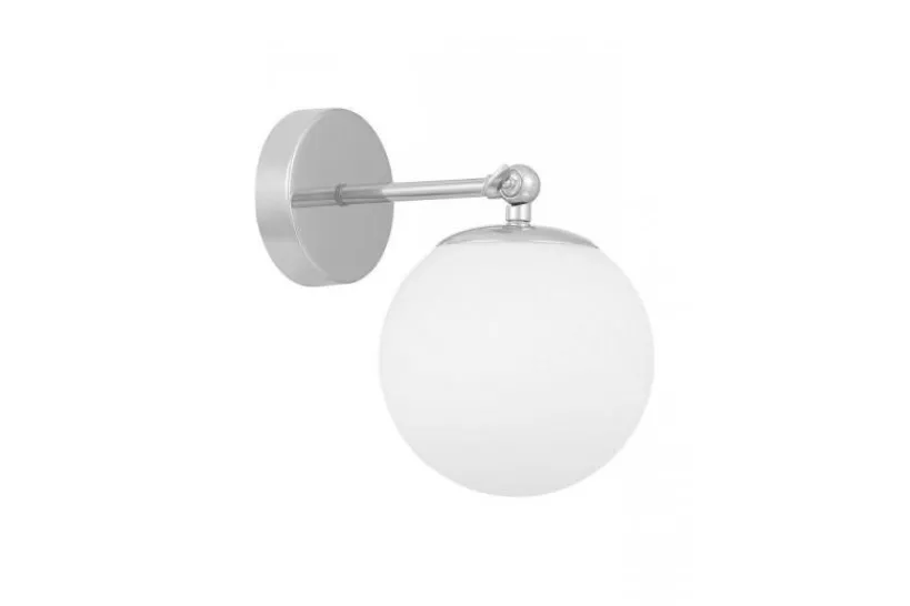 Arrediorg Lampada da parete a sfera cromata snodabile FREDICA W1