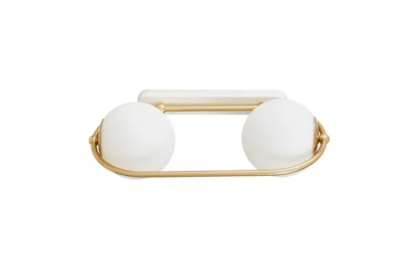 Arrediorg Lampada da parete a sfera doppia oro PANARI W2