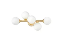 Arrediorg Lampada da parete dorata a sfera MARSIADA W5