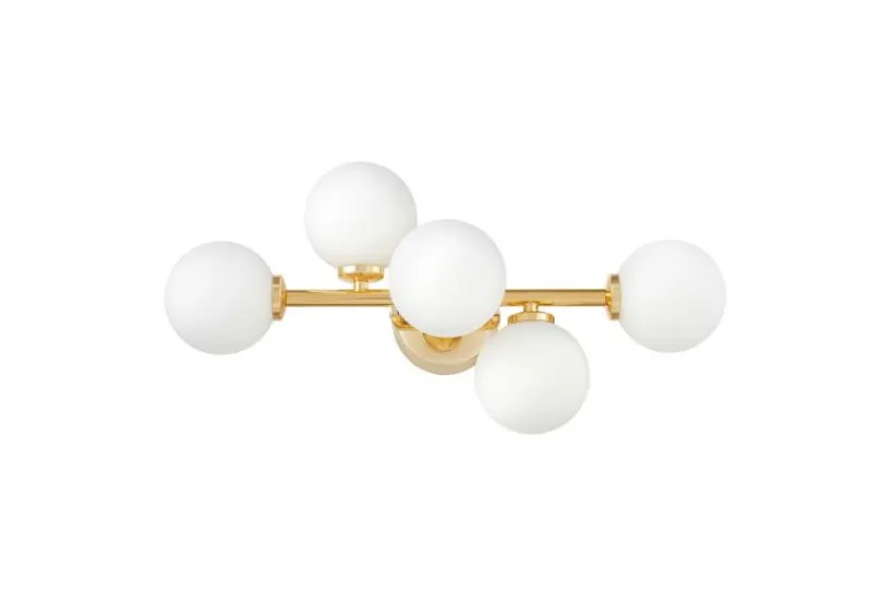 Arrediorg Lampada da parete dorata a sfera MARSIADA W5