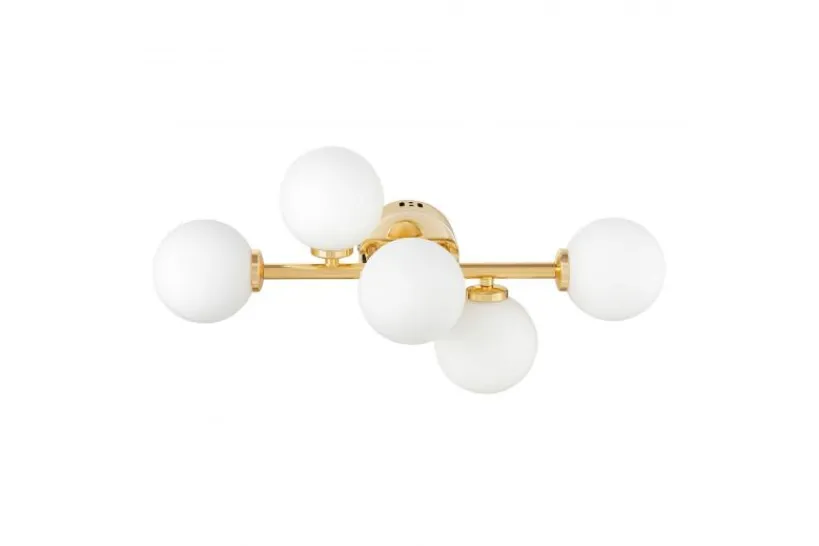 Arrediorg Lampada da parete dorata a sfera MARSIADA W5