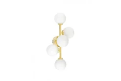Arrediorg Lampada da parete dorata a sfera MARSIADA W5