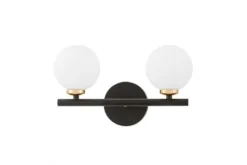 Arrediorg Lampada da parete due sfere oro MARSIADA W2
