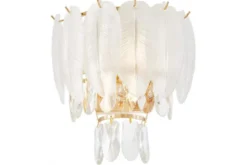 Arrediorg LAMPADA DA PARETE IN CRISTALLO E ORO CAVALINI W2