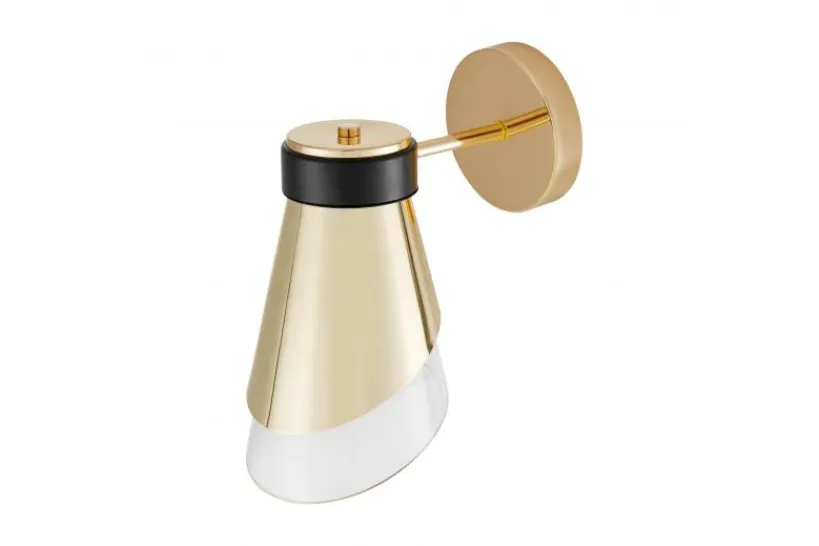 Arrediorg Lampada da parete moderna a bicchiere Fabro W1