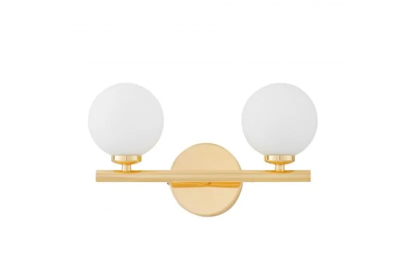 Arrediorg LAMPADA DA PARETE MODERNA DORATA MARSIADA W2