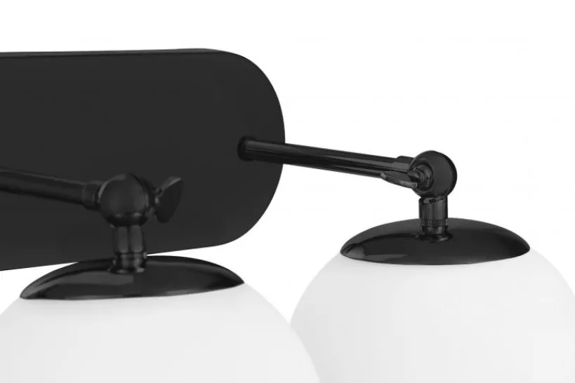 Arrediorg LAMPADA DA PARETE MODERNA NERA LAMPADA DA PARETE FREDICA W2