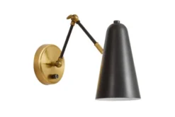 Arrediorg LAMPADA DA PARETE MODERNA NERA RONA W2