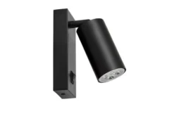 Arrediorg LAMPADA DA PARETE MODERNA NERA NEO PRO