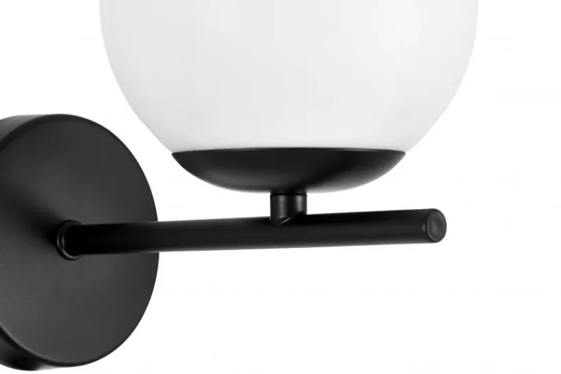 Arrediorg LAMPADA DA PARETE MODERNA NERA LEDO W1