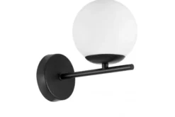 Arrediorg LAMPADA DA PARETE MODERNA NERA LEDO W1