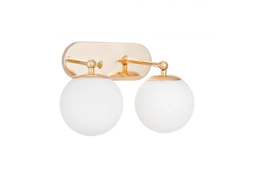 Arrediorg LAMPADA DA PARETE MODERNA ORO FREDICA W2