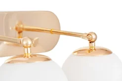 Arrediorg LAMPADA DA PARETE MODERNA ORO FREDICA W2