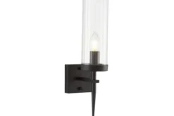 Arrediorg LAMPADA DA PARETE NERA MODERNA MORATTI W1