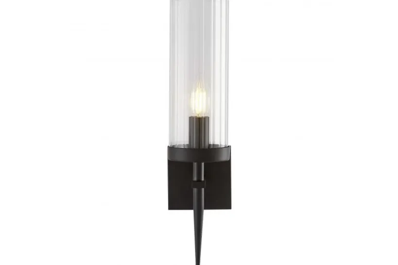 Arrediorg LAMPADA DA PARETE NERA MODERNA MORATTI W1