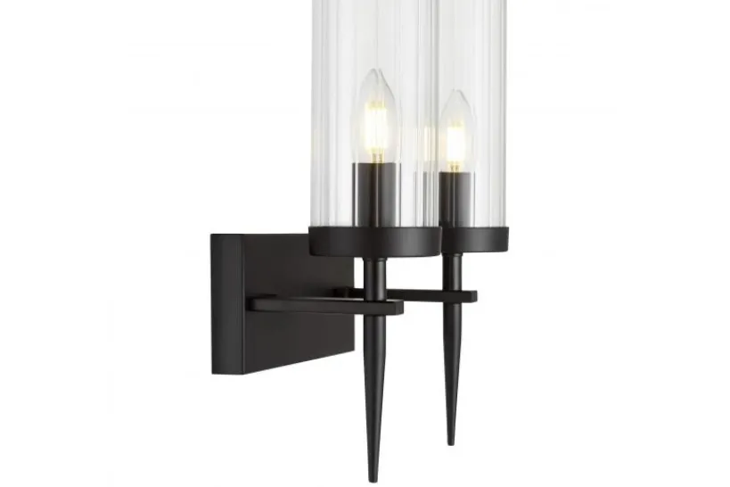 Arrediorg LAMPADA DA PARETE NERA MORATTI W2