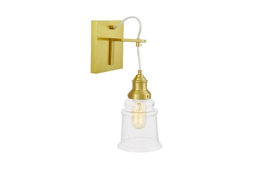 Arrediorg Lampada da parete con paralume trasparente MOLETTI W1