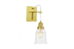 Arrediorg Lampada da parete con paralume trasparente MOLETTI W1