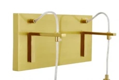 Arrediorg Lampada da parete ottone e vetro doppia MOLETTI W2