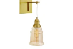 Arrediorg Lampada da parete ottone e vetro doppia MOLETTI W2